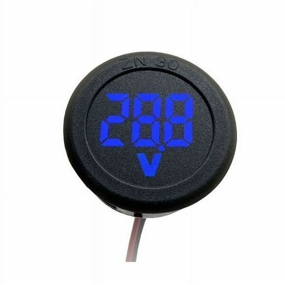 New Digital Voltmeter LED Voltmeter Measuring Instrument Round Voltmeter 4V-100V Start DC Digital Display Voltmeter