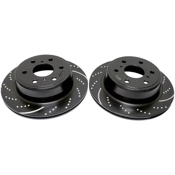 New Dimpled Brake Disc Compatible With Chevrolet Tahoe LT 8 Cyl 5.3L Silverado 1500 LT 8 Cyl 6.2L Suburban LS 8 Cyl 5.3L Silverado 1500 All Submodels 2007-2018 By 19211496 25832103