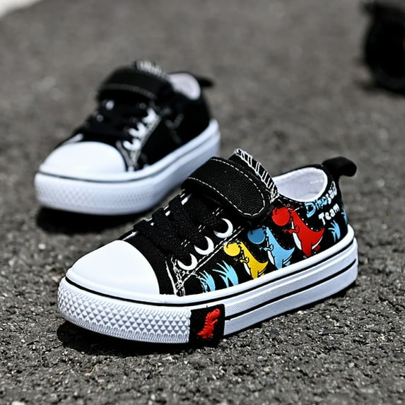 New Dinosaurs Canvas Sneakers Boys Girls Casual Low Top Shoes Kids Cartoon Fashion Shoes Baby Shoes