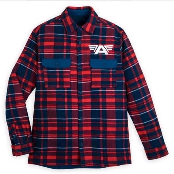 New Disney Parks Marvel Captain America Flannel ‘I Could Do This All Day’ Medium