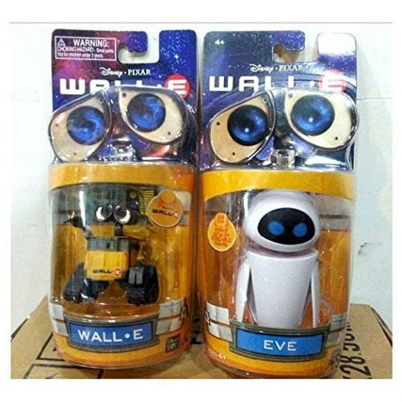 New Disney Pixar Wall-E and Eee-Vah EVE Set of 2pcs Mini Action Figure New in Box