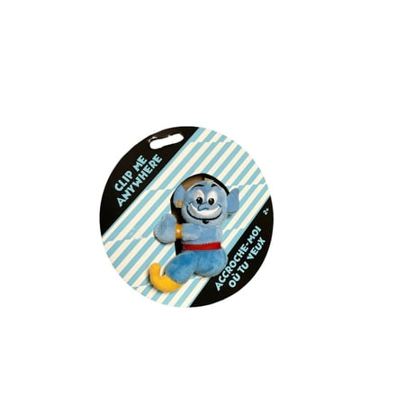 New Disney Store Genie Plush Clip Me Anywhere 4” Soft Stuffed Gift Aladdin Rare