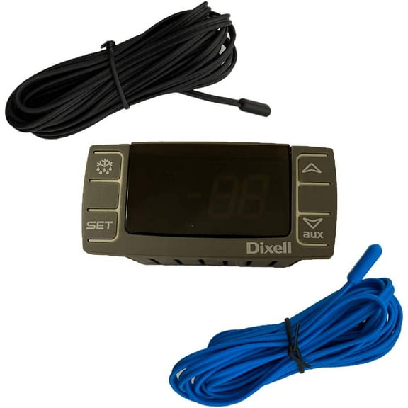 New Dixell Model: XR06CX (for Refrigerators) Digital Temperature Control Panel Thermostat with 2 Temperature Sensor Probes Included 120v / Technician Ready by Xiltek Gray