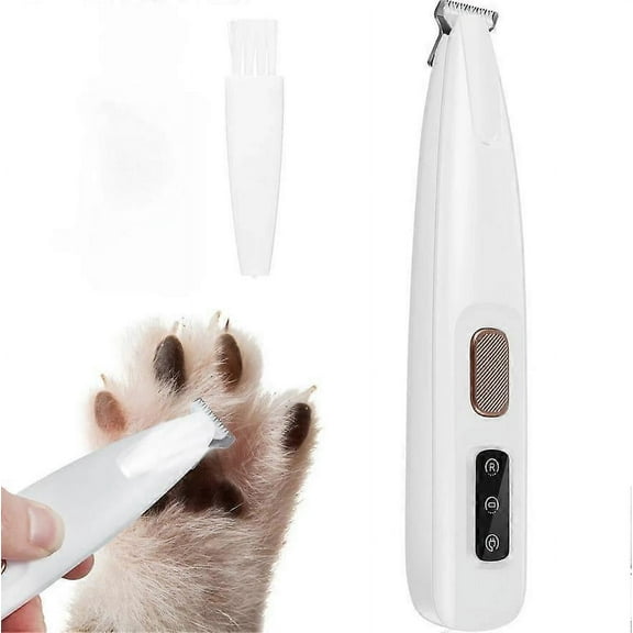 New Dog Paw Trimmer with LED Light Fully Waterproof Pet Hair Trimmer with LED Display Dog Clippers for Grooming 18mm Widen Blade