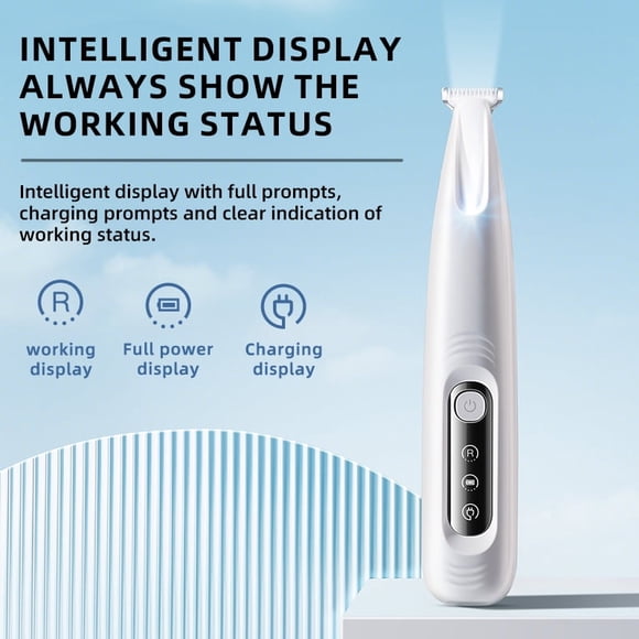 New Dog Paw Trimmer with LED Light Fully Waterproof Pet Hair Trimmer with LED Display Dog Clippers for Grooming 18mm Widen Blade