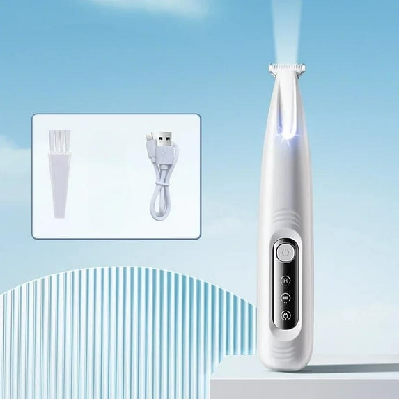 New Dog Paw Trimmer with LED Light FullyWaterproof Pet Hair Trimmer with LED DisplayDog Clippers for Grooming 18mm Widen Blade