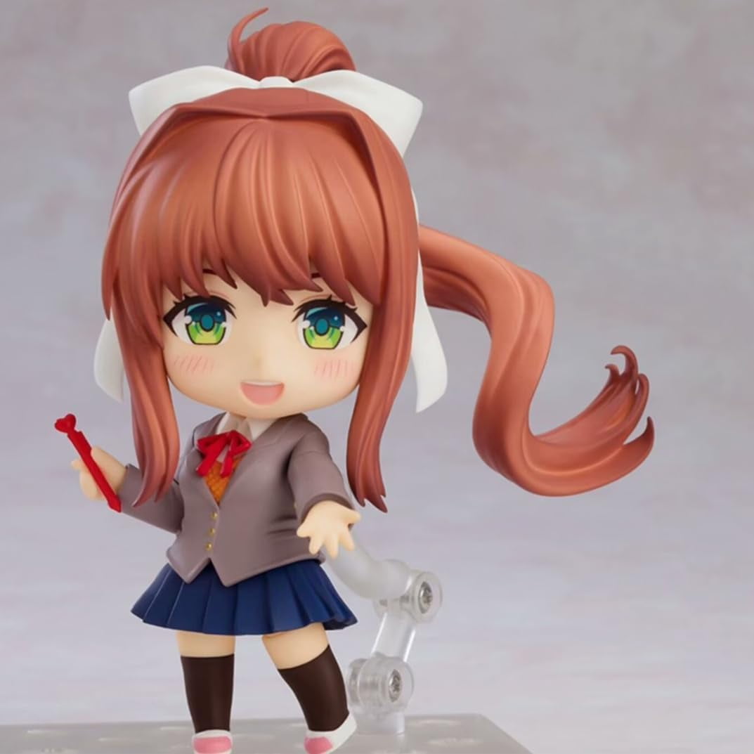 New Doki Doki Literature Monika (1818 Q Ver) Character Anime Model Statue Action Figures Desktop Ornament Popular Decorations Fan Souvenirs Creative Gift Collectable