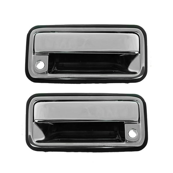 New Door Handle Exterior Chrome Plated Metal for Pair Chevy GMC C/K Suburban Fits select: 1995-2000 CHEVROLET GMT-400, 1995-2000 CHEVROLET TAHOE