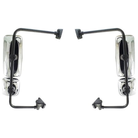 New Door Mirror Pair Fits Freightliner Heavy Duty M2 100 Base 2004-2016 With Arm