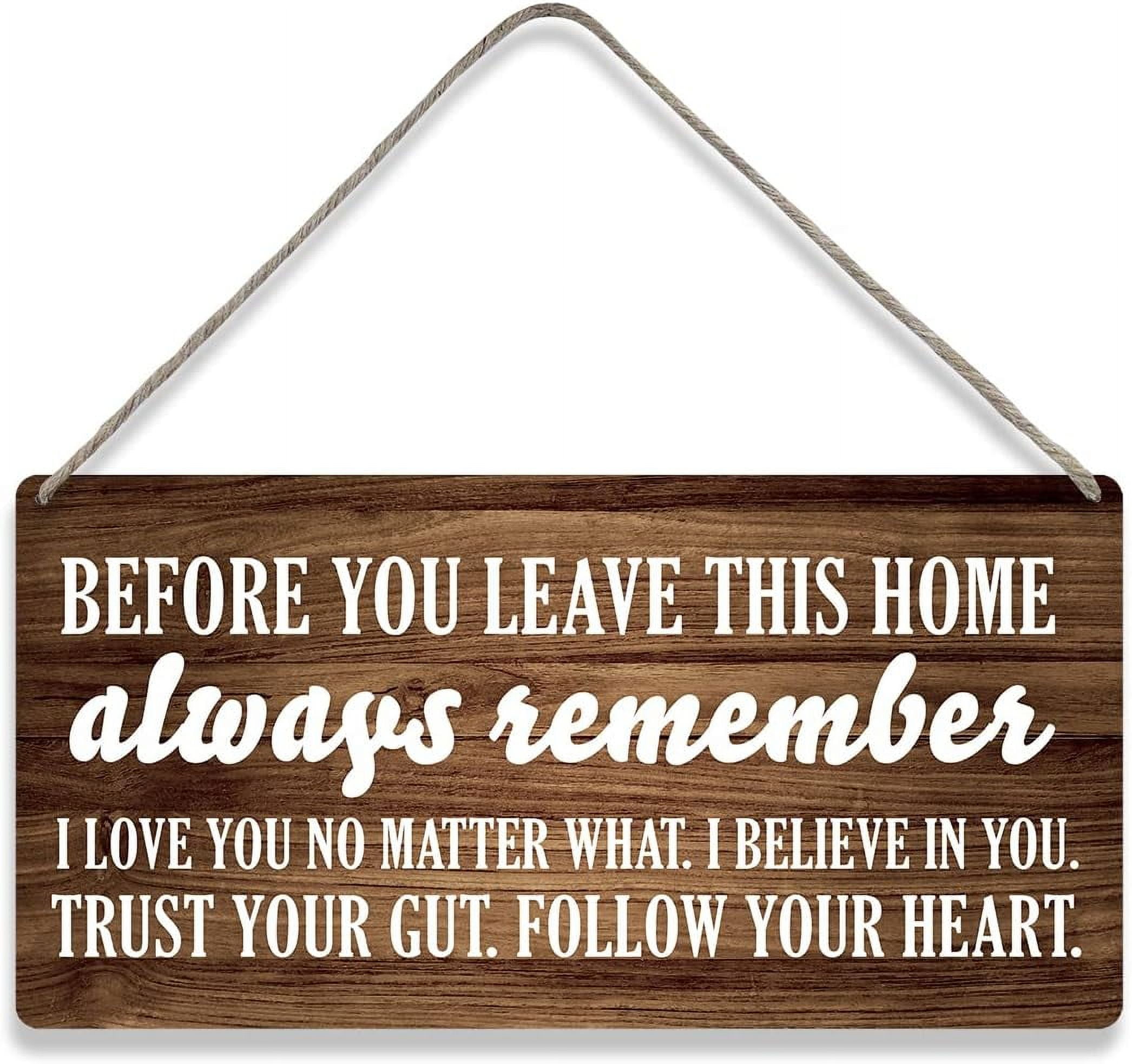 New Door Sign 10x5 Inch, Before You Leave This Home Wooden Sign Porch ...