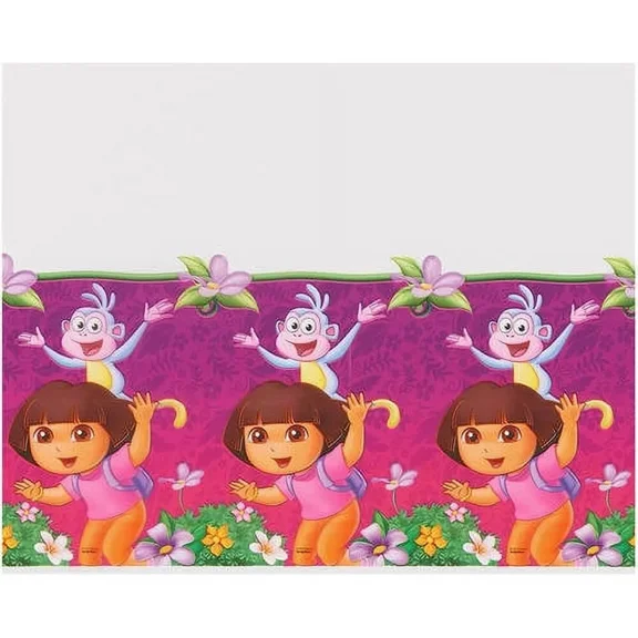 New Dora The Explorer Plastic Table Cover Flower 54X96