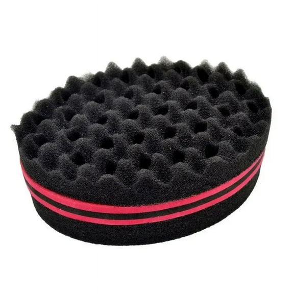 New Double-Sided Magic Twisted Hairbrush Sponge Fashion Styling Oval Dual Use Perforated Curly Sponge Wave Roll Washable Tool