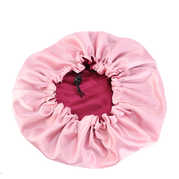 New Double\-Sided Sleeping Hat Polyester Adjustable Nightcap Home Girls Sleep Tool Red