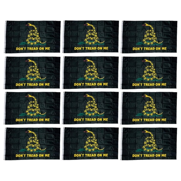 New! Double Stitched Don’t Tread on Me Black 3X5 Flag