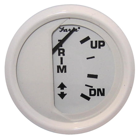 Faria 13122 Trim Gauge for Mercury/Yamaha/Volvo - Dress White