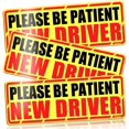 thumbnail image 1 of New Driver Magnet for Car, Reflective Please Be Patient New Driver Signs for Car, Student Driver Magnetic Safety Signs, Rookie Novice Driver Warning Vehicle Bumper Sticker, 1 of 5