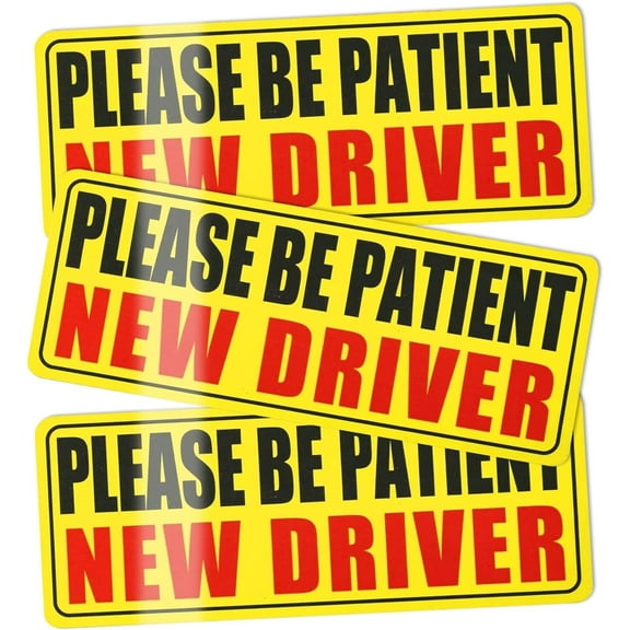 New Driver Magnet for Car, Teen Rookie Novice Driver Vehicle Bumper Magnetic Sticker for Beginner, High Reflective
