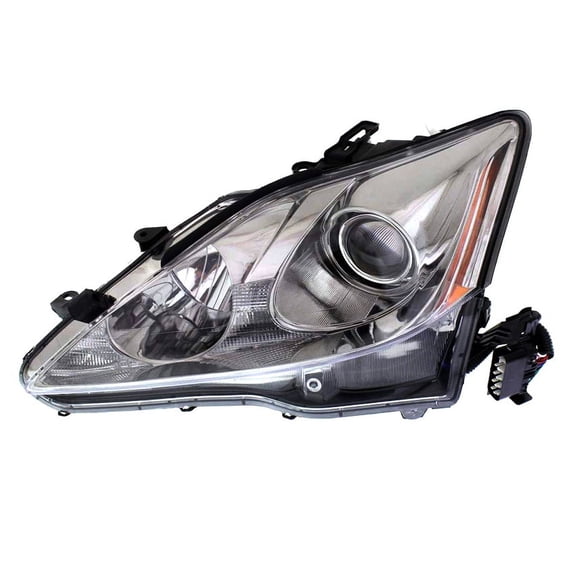 New Left Front HID Xenon Headlight Compatible with 2006-2008 Lexus IS250 IS350 Sedan 2.5L 3.5L V6 D4S Low Beam 9005 High Beam With Ballast Clear Amber 81070-53240 8107053240