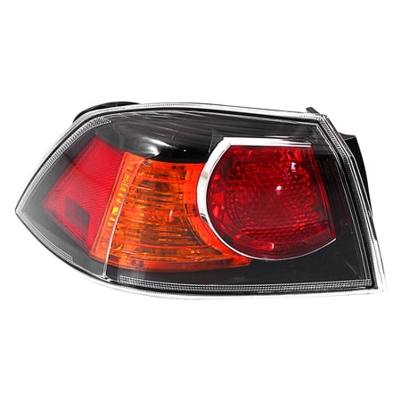 Outer Tail Light Left Driver Side Compatible with 1998-2017 Mitsubishi Lancer Gts Sedan 2010 2011 2012 2013 2014 2015 2016 Lancer Ralliart Sedan Edition Sel 2.0L OEM COMPLETE Touring