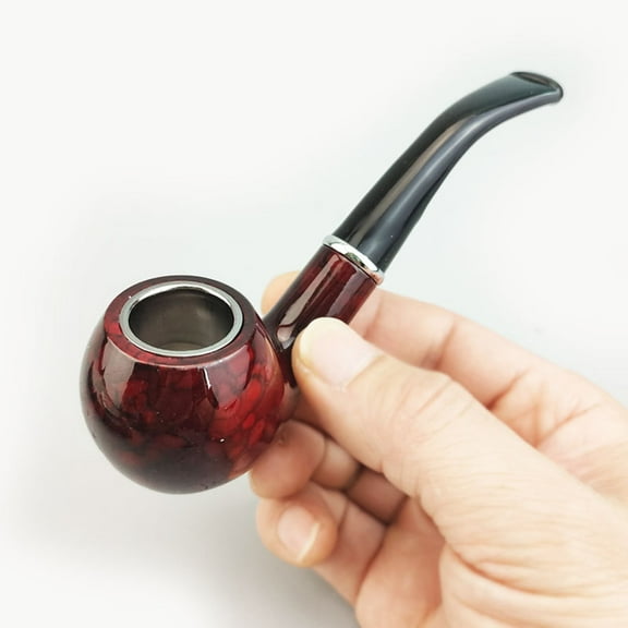 New Dry Pipe Detachable Filter Holder Smoker Tool Resin Handheld Portable For Daily Use, Healthy Lightweight Craftsmanship,Exquisite Handmade Ornament Great Gift For Father's Day