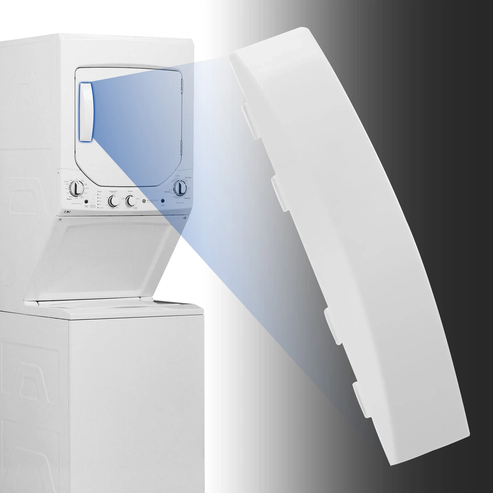 New Dryer Solid Door Handle White For Ge Dryer #We01X30378 #We1M1068 #Ps1177202