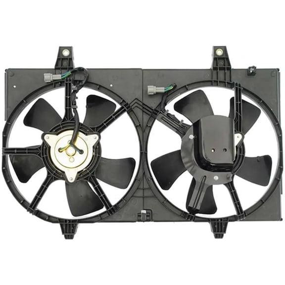 New Dual Cooling Fan Assembly Compatible With Infiniti Nissan Maxima GLE 6 Cyl 3.0L Maxima GXE 6 Cyl 3.0L 2000-2001 By 75306 FA70108 CF23001 620360 214815U000 B14815U002 B14825U003