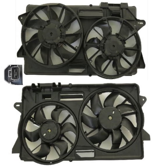 Cooling Radiator Assembly Fits 2015-2016 Ford Fr3Z-8C607-B Fr3Z8C607B Mustang 2016-2015 2.3L OEM PA+GF DUAL DUAL RADIATOR & CONDENSER FAN ASSEMBLY MALE OE Specifications