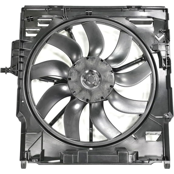 New Dual Radiator And Condenser Fan Compatible With BMW X5 xDrive35d Sport Utility 3.0L L6 2979cc 2014 2015 2016 2017 2018 By 17 42 7 634 471 BM3115129 762405-23774-9 626020