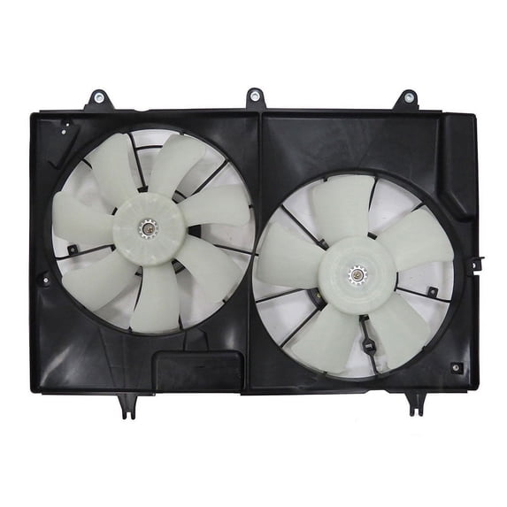 Dual Radiator And Condenser Fan Assembly Fits 2004-2007 Cadillac Cts 2.8L 3.6L 5.7L 6.0L OEM 19129907 19129896 19129897 25728384 25767914 25767915 PA+GF DUAL YES MALE