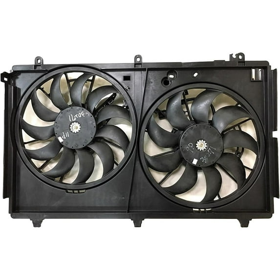 New Dual Radiator And Condenser Fan Compatible With Mitsubishi Outlander LE ES SE SEL SP Sport Utility 4-Door 2.4L 2014-2020 By Part Numbers 1355A266 MI3115151 762405-23778-7 625120