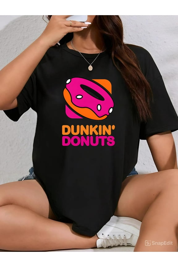 New Dunkin Donuts Logo Mens T Shirt Coffee Bakery America Runs On Dunkin Brand V40006, for men & women, up to size 5XL