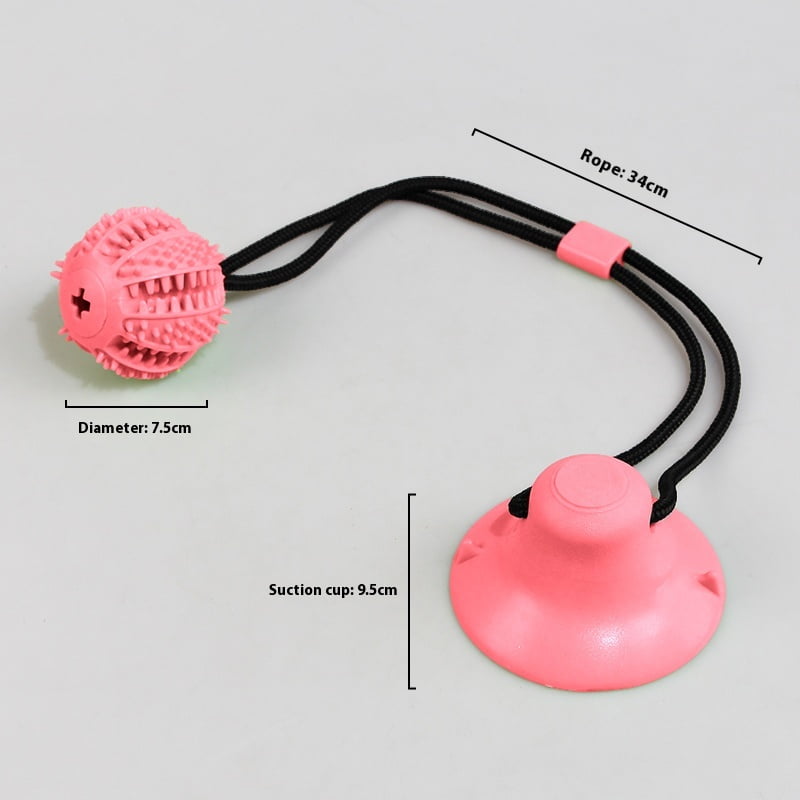 New Durable Dog Chew Toy with Suction Cup Interactive Treat Dispenser Ball for Boredom Relief and Energy Outlet