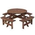 thumbnail image 1 of New, Durable Fir Wood Picnic Table with Umbrella Hole - Seats 8, 1 of 3