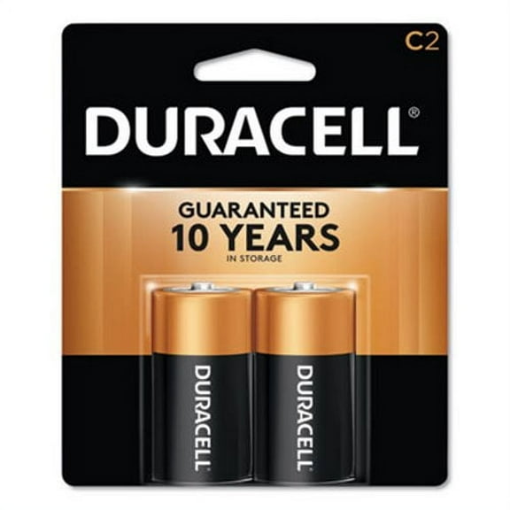 New Duracell Alkaline Batteries with Duralock Technology, C, 2/Pack , Each