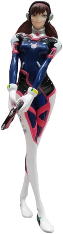 New Dva Figure, Standing a Gun Standing Overwatch Dva Figurine 15cm/5.9inch Handmade PVC Anime Cartoon Character Model Statue Collectible Craft Gift
