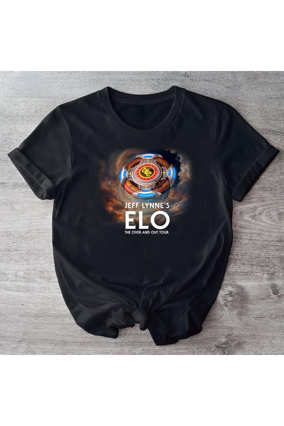 New ELO The Over and Out Tour 2024 Black T-Shirt, T-Shirt Beautiful, Top Trending.-TH30080