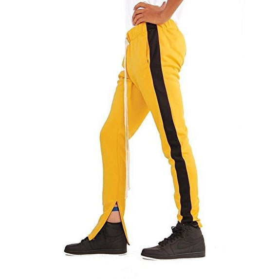 New EPTM Men's Techno Poly Zipper Long Drawstrings Track Pants