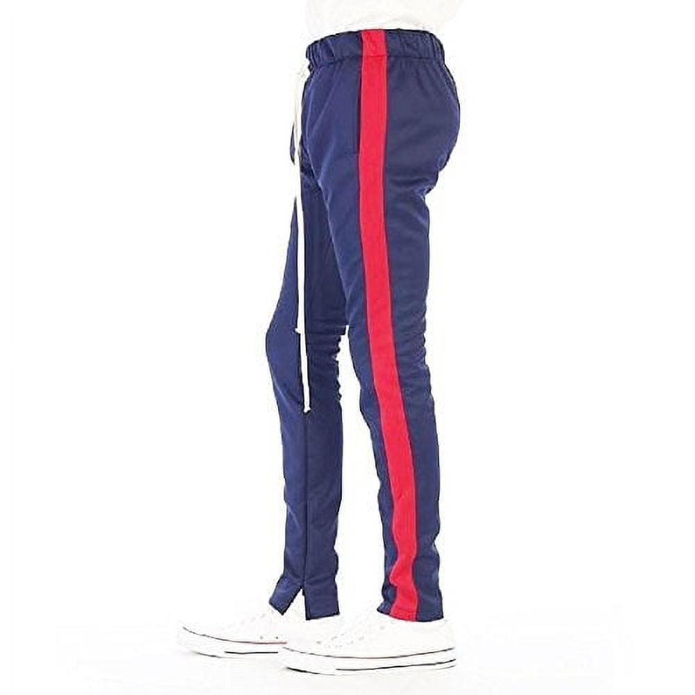 EPTM Men's Blue/White Techno Track Ankle Zipper Pants (2XL) | Premium  Lounge NY