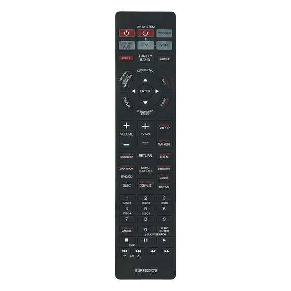 New EUR7623X70 Replace Remote Control Fits for Panasonic EUR7623X70 DVD Remote Control for SAHT900 SAHT900P SAHT900PC SCHT900