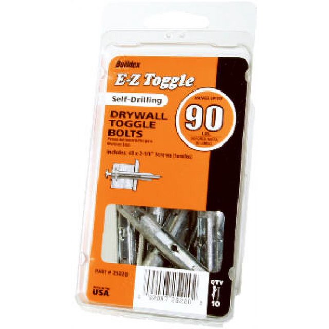 New EZ Toggle 10 Pack Self Drilling Drywall Toggle Bolts