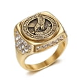 thumbnail image 1 of New Eagle Badge Philippines Ring Men's Ring 14K Yellow Gold Animal Pattern Ring Accessories Party Jewelry, 1 of 6