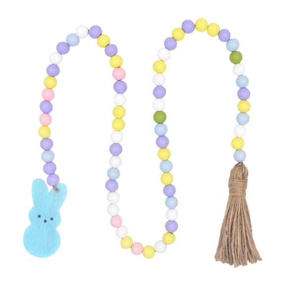 New Easter Rope Tassel Beaded Pendant, Blue Home Decoration Hanging, Diy Boho Wall Decor, Rustic Farmhouse Accessory