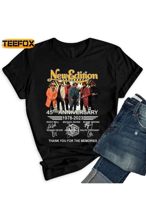 New Editions 45th Anniversary 1978-2023 Thank You for The Memories T-Shirt