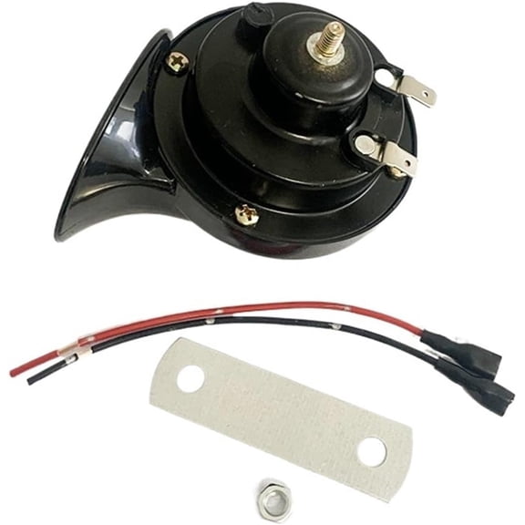 New Electric 12V/24V Snail Horn 300DB Waterproof Horn Fit For Trucks Boats Cars Motorcycles(Black 24V 1PC)