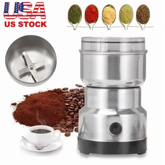 New Electric Coffee Bean Grinder Nut Seed Herb Grind Spice Crusher Mill Blender