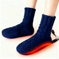 thumbnail image 1 of New Electric Heated Fleece Socks for Men Women, Winter USB Heating Pad Knitted Socks Foot Heater Anti-Slip Thermal Indoor Footwear Foot Warmer Fit for Women's, 1 of 3