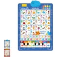thumbnail image 1 of New Electronic Alphabet Wall Chart,Talking Wall Chart for Kids,English & Spanish Learning Poster with Songs,for Toddlers 1–6 (Blue), 1 of 7
