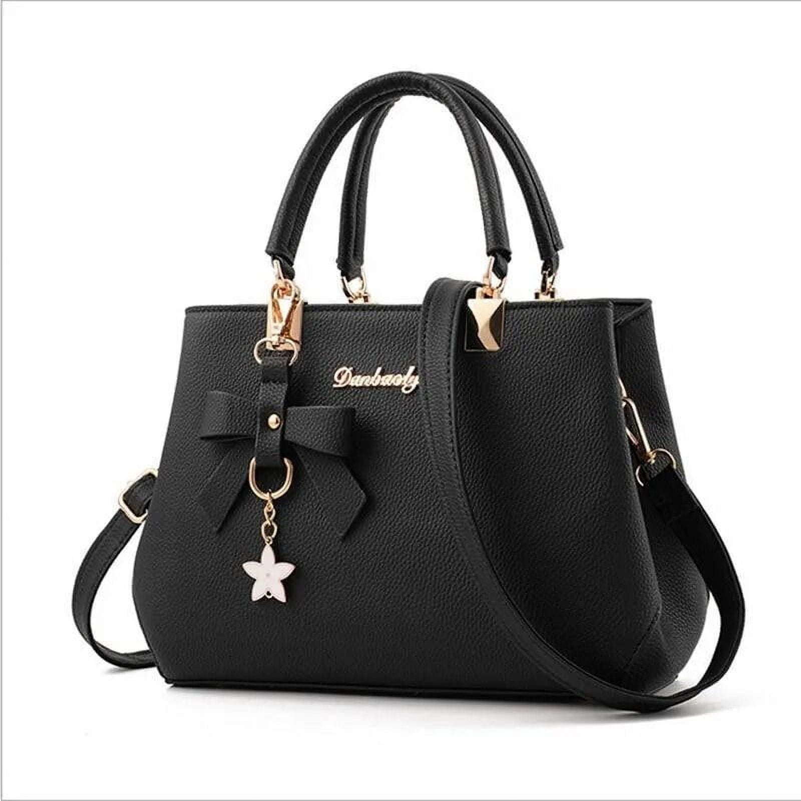 New Elegant Shoulder Bag for Women Luxury Designer Handbags Female Bags Plum Bowknot Sweet Messenger Crossbody Bag black Walmart