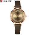 thumbnail image 1 of New Elegant Style Green Wristwatch CURREN Brand Top Luxury Women's Quartz Watches Fashion Leather Strap Ladies Clock Femme 9079, 1 of 5