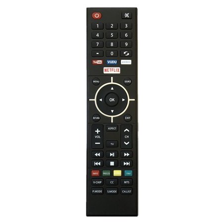 New Element KY49C178F TV Replace Remote Control E2SW3918, VUDU NETFLIX and YOUTUBE